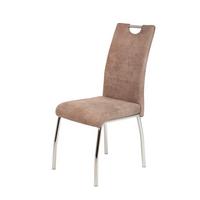 STOLIČKA SUSI II - chrómová/béžová, Modern, kov/textil (44/98/61cm)