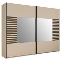 Schwebetürenschrank Barea Champagner Eiche Dunkel Dek. - Eiche dunkel/Champagner, MODERN, Holzwerkstoff (271/210/62cm) - Rauch Möbel
