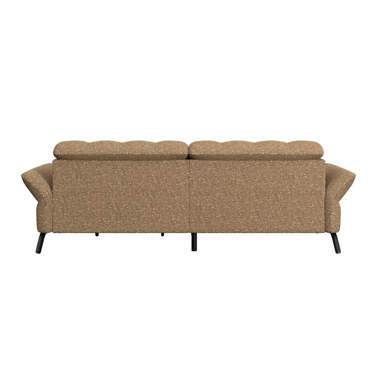 Ecksofa Coast Cognac, 173x244cm - Cognac/Schwarz, KONVENTIONELL, Holzwerkstoff/Textil (173/244cm)