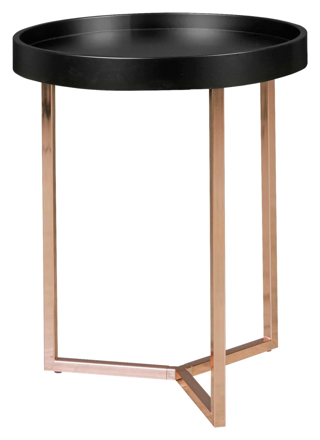 Príručný Stolík Wl5.238 Čierny/medený - medená/čierna, Design, kov/drevo (40/40/51cm) - MID.YOU