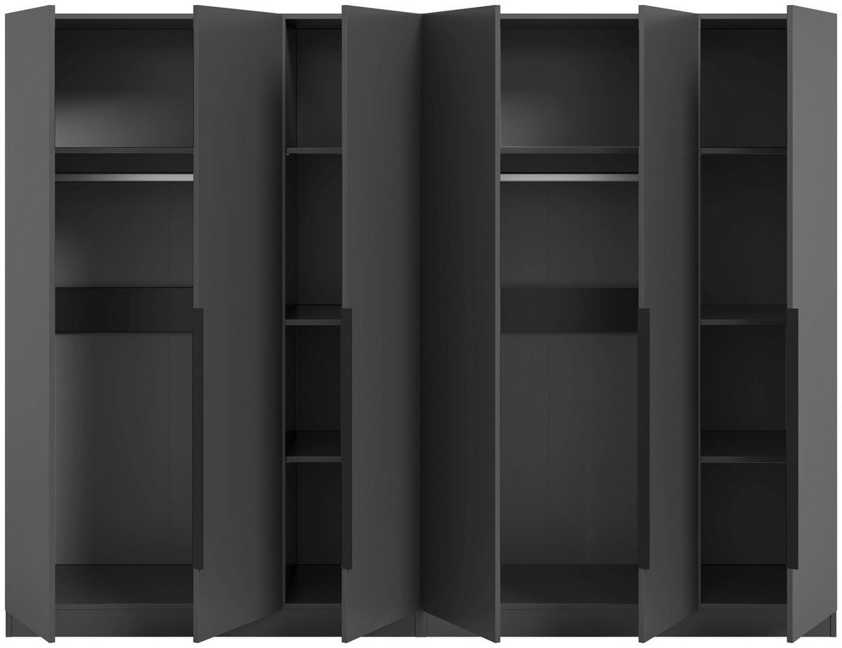 Drehtürenschrank Kopenhagen Anthrazit B: 240 Cm - Anthrazit, MODERN, Holzwerkstoff (240/181/52cm) - MID.YOU