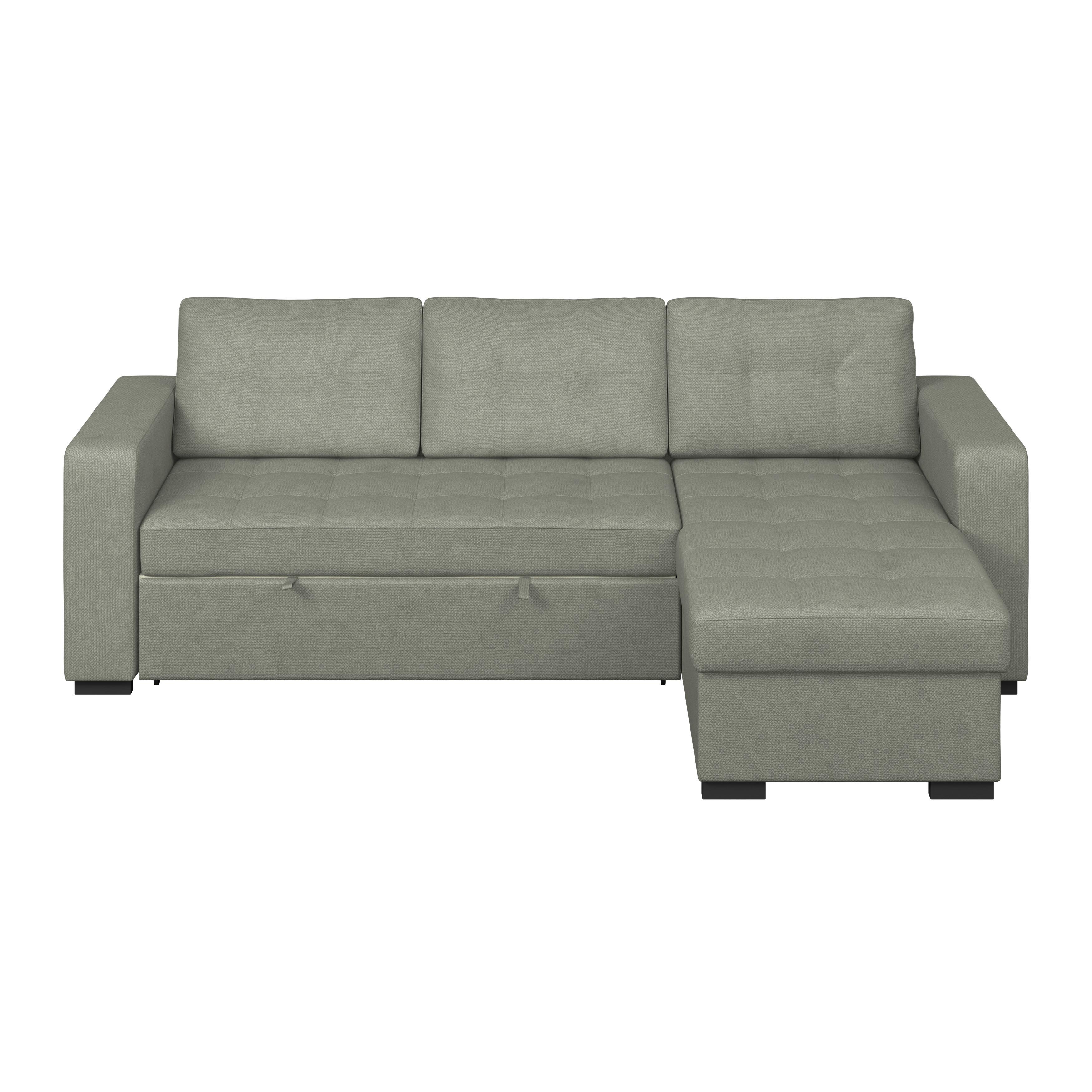Ecksofa Turin Grün, 239x160cm - Dunkelgrün, Trend, Holz/Textil (239/160cm)