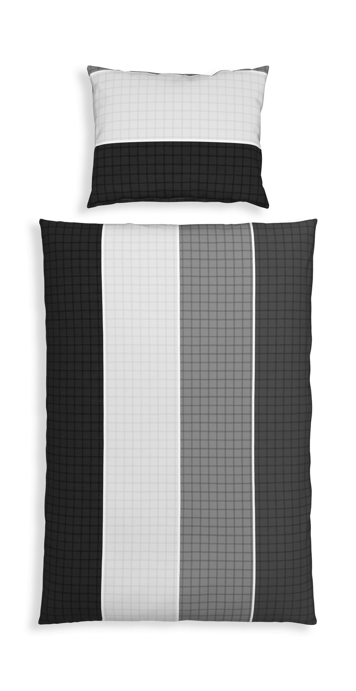 Renforce Bettwäsche 140x200 cm Rosella Baumwolle Grau - Silberfarben, MODERN, Textil (140/200cm) - Luca Bessoni