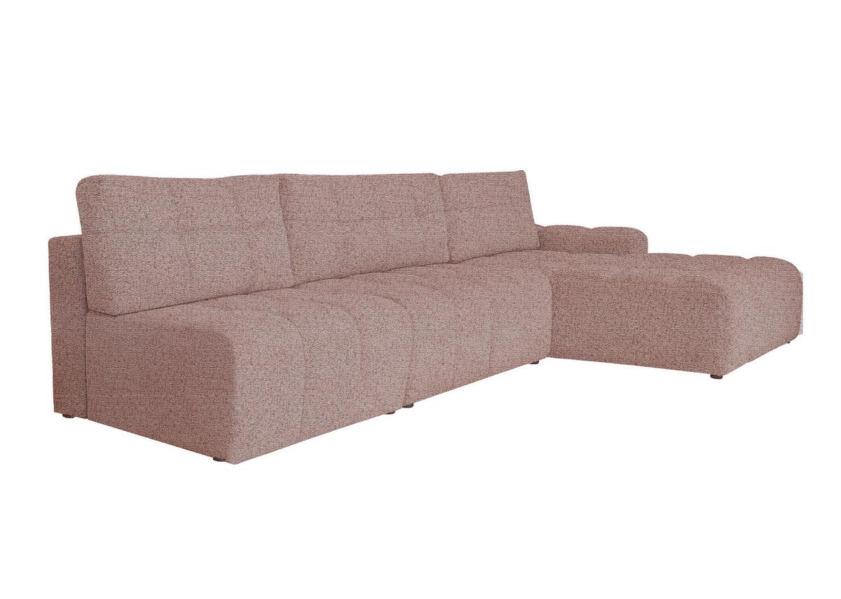 Ecksofa Lulu Rot S: 338x184cm - Rot/Schwarz, Design, Textil (338/184cm) - MID.YOU