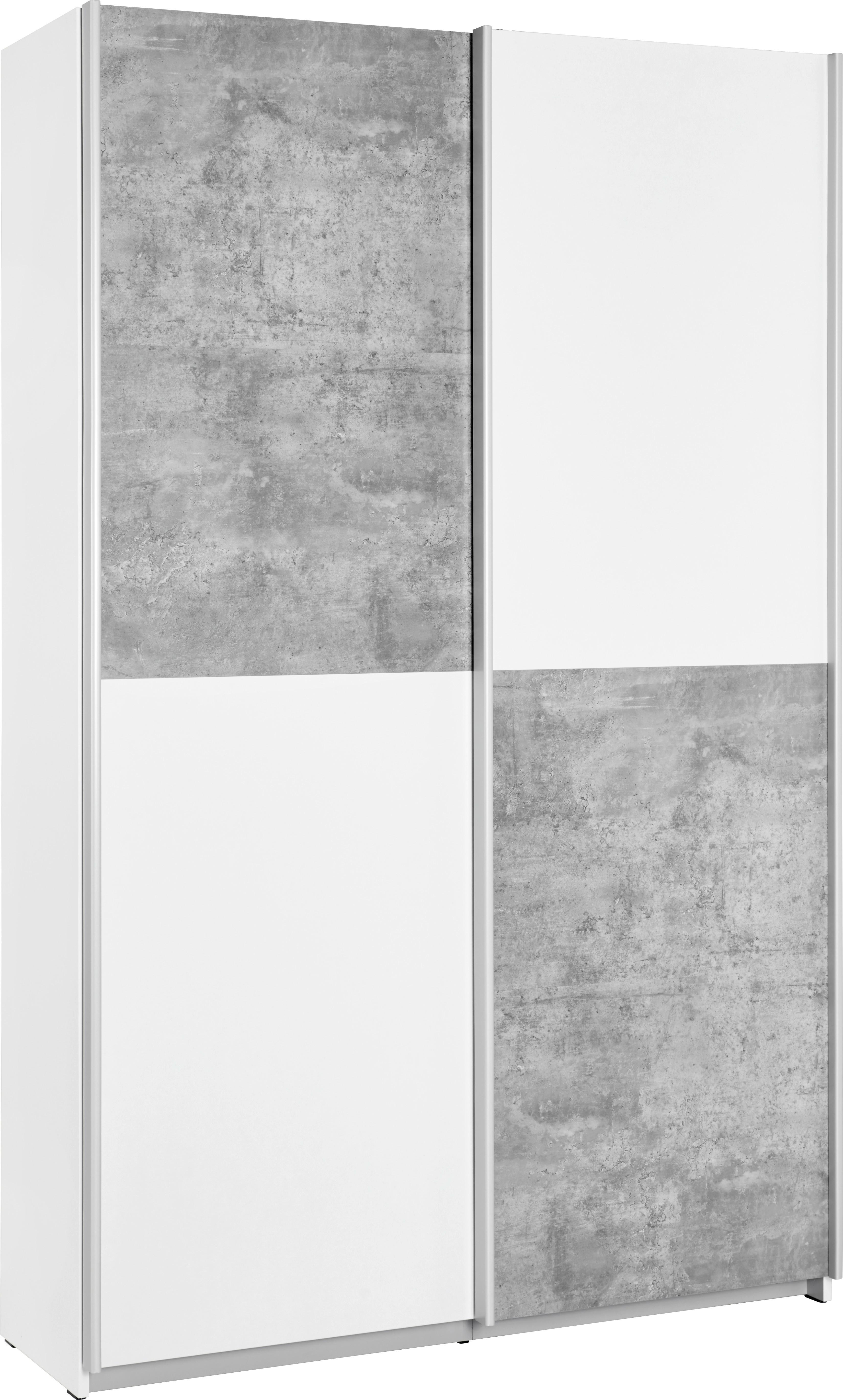 Viacúčelová Skriňa Ohio - čierna/sivá, Konvenčný, kov/drevo (120/191/42cm)