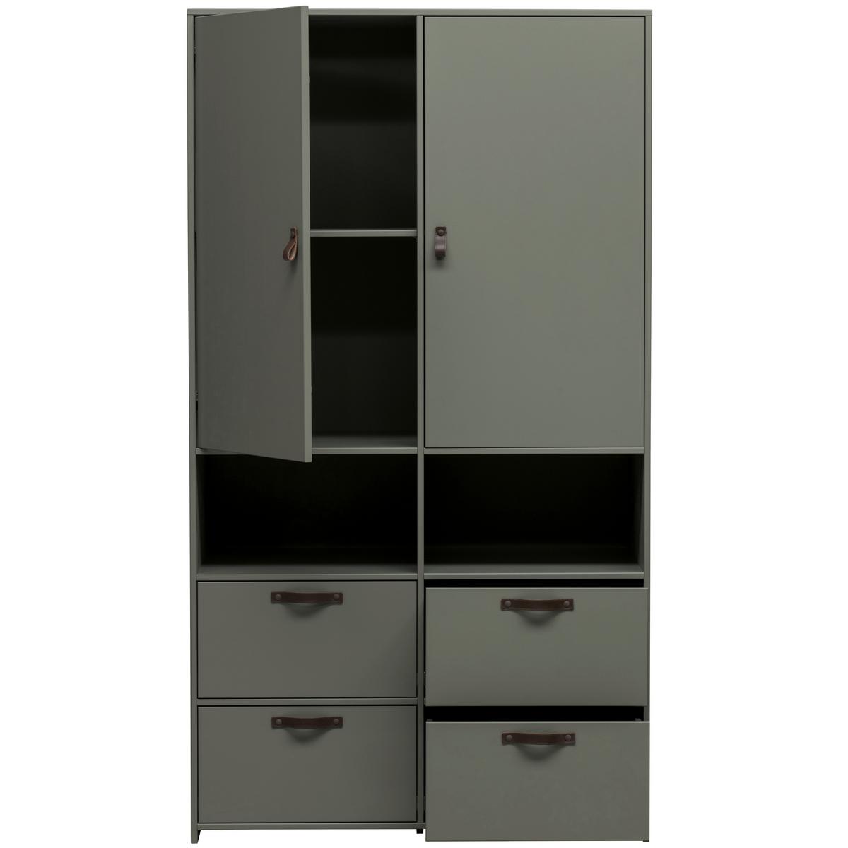 KLEIDERSCHRANK Stage Grün B: 103cm - Grün, Design, Holz (103/185/40cm) - Livetastic