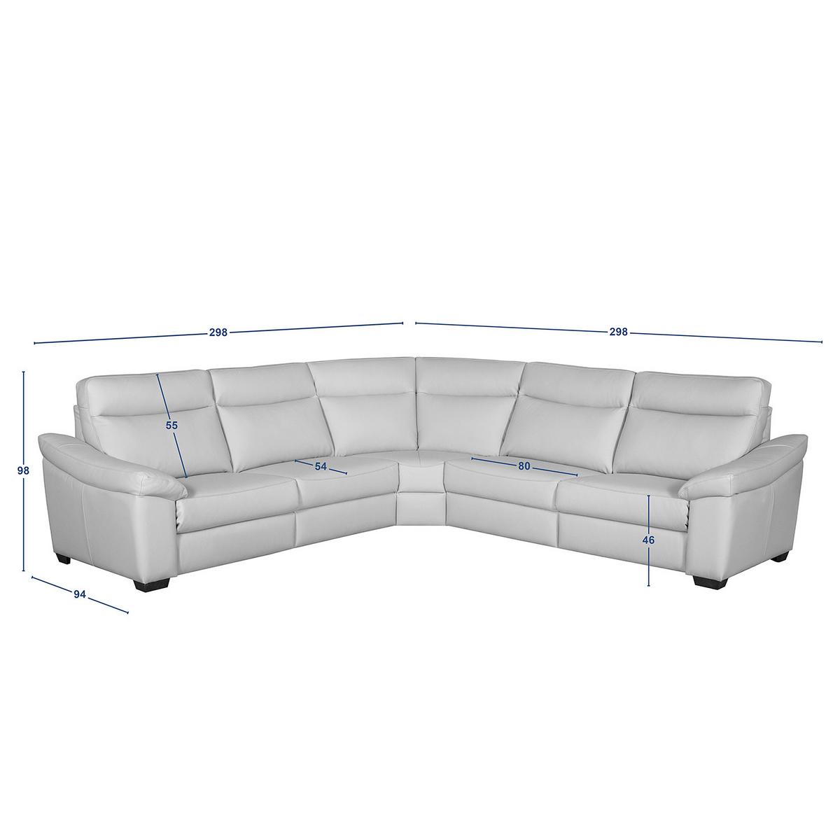 Ecksofa Dakar Anthrazit B: 299x299 Cm - Anthrazit/Schwarz, Design, Leder (299/299cm) - Livetastic