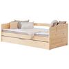 Ausziehbett Echtholz Massiv 90x200 Melinda, Kiefer - Kieferfarben, Natur, Holz/Kunststoff (90/200cm) - MID.YOU