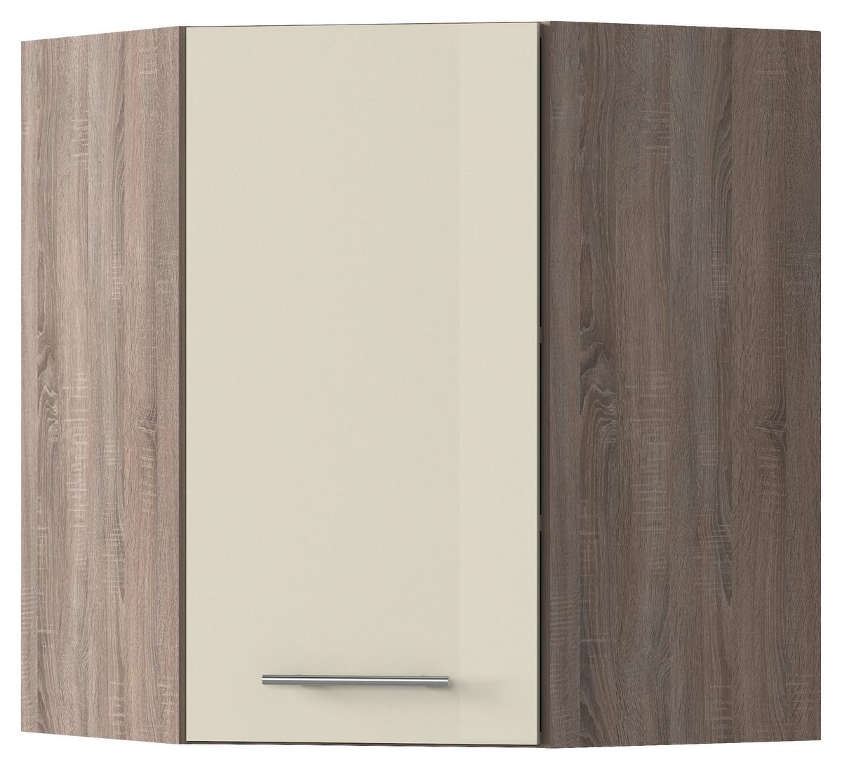 Felső Sarokszekrény Corina 2 - bézs/tölgyfa színű (60/72,4/34,6cm)