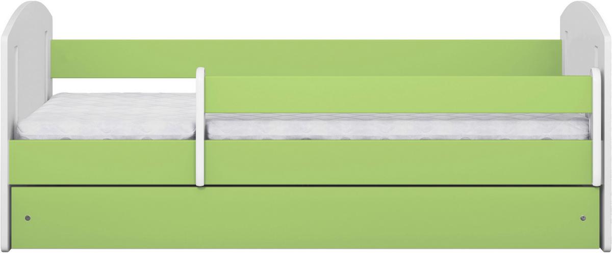KINDER-/JUNIORBETT Classic Grün/Weiß 80x180cm - Birkefarben/Weiß, MODERN, Holz/Holzwerkstoff (80/180cm) - MID.YOU