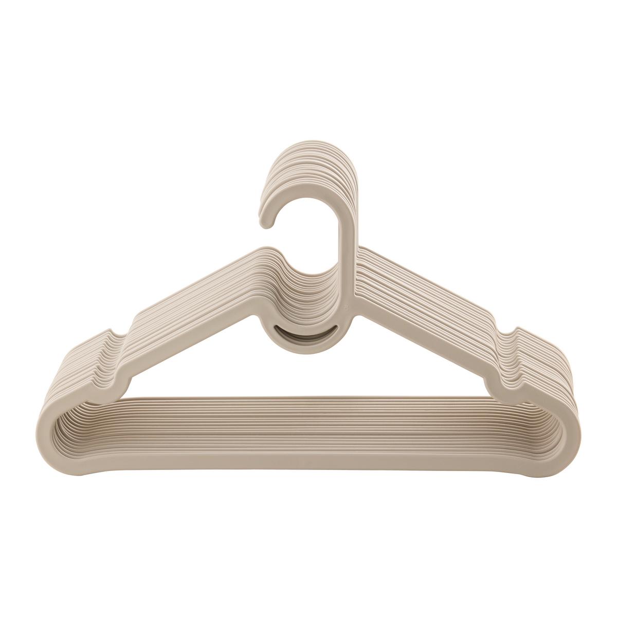 Sada vešiakov MARA - 20 PCS - svetlosivá/béžová, Modern, plast (39/20,5/6,3cm) - Mömax