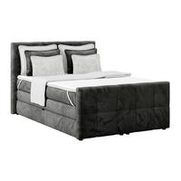 Boxspringbett mit Topper & Bettkasten 140x200 Medino - Anthrazit, KONVENTIONELL, Holz/Holzwerkstoff (140/200cm) - Luca Bessoni