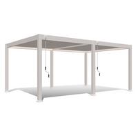Pergola Deluxe Plus 600x400cm Sturmfest, Gartenpavillon - Weiß, Basics, Metall (600/255/400cm) - WEIDE