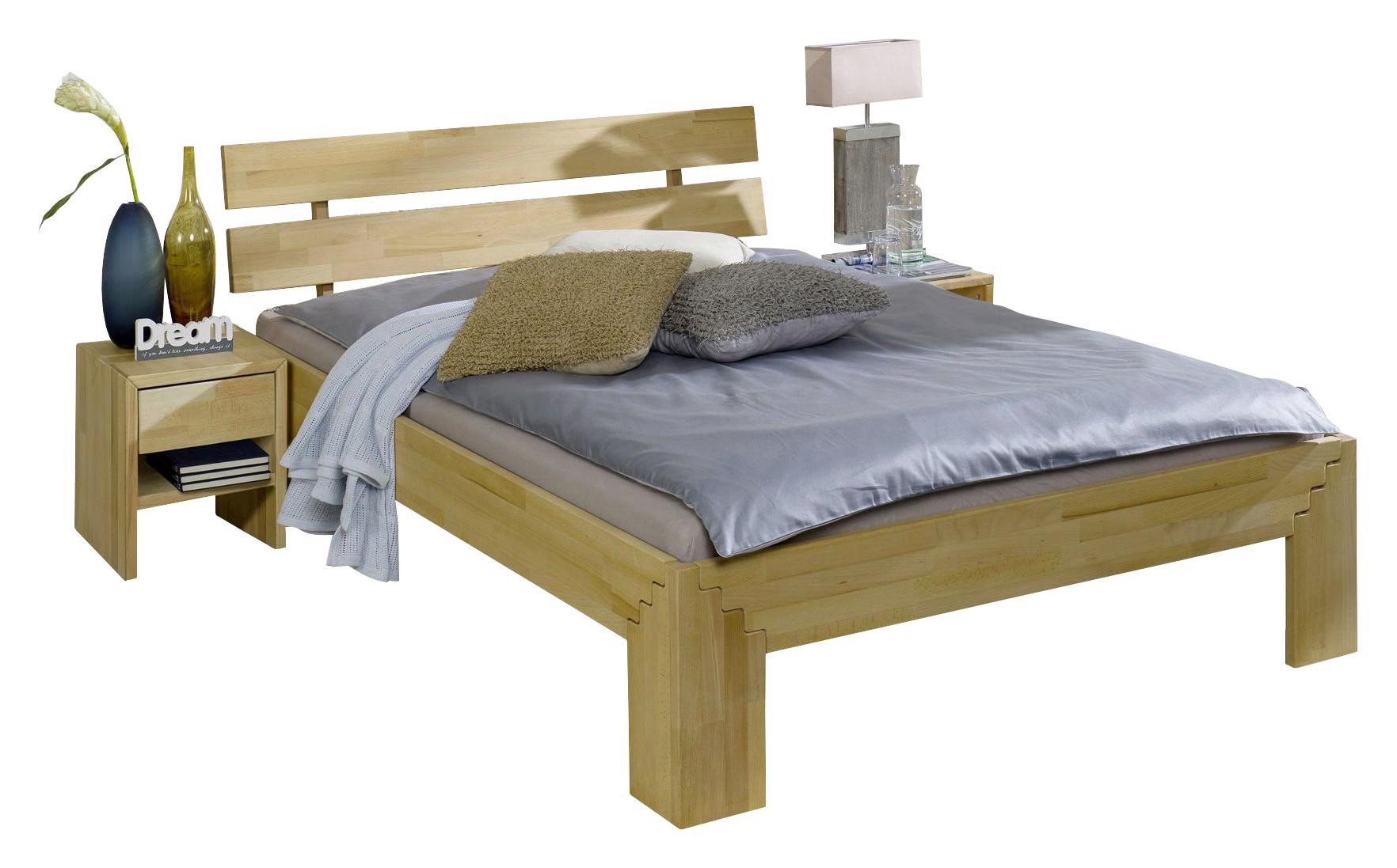 Futonbett Jasmina 90x200 cm Buche Massiv - Buchefarben/Naturfarben, Design, Holz (90/200cm)