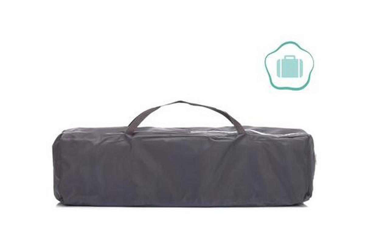 Reisebett Travel Cot Hellgrau Mit Rädern + Transporttasche - Hellgrau, Basics, Kunststoff/Metall (60/120cm) - Fillikid