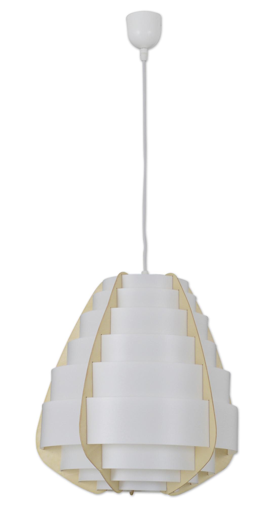 Hängeleuchte Malmö H: Ca. 144 Cm 1-Flammig - Beige, Design, Holz/Kunststoff (37/36cm) - Näve
