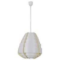Hängeleuchte Malmö H: Ca. 144 Cm 1-Flammig - Beige, Design, Holz/Kunststoff (37/36cm) - Näve