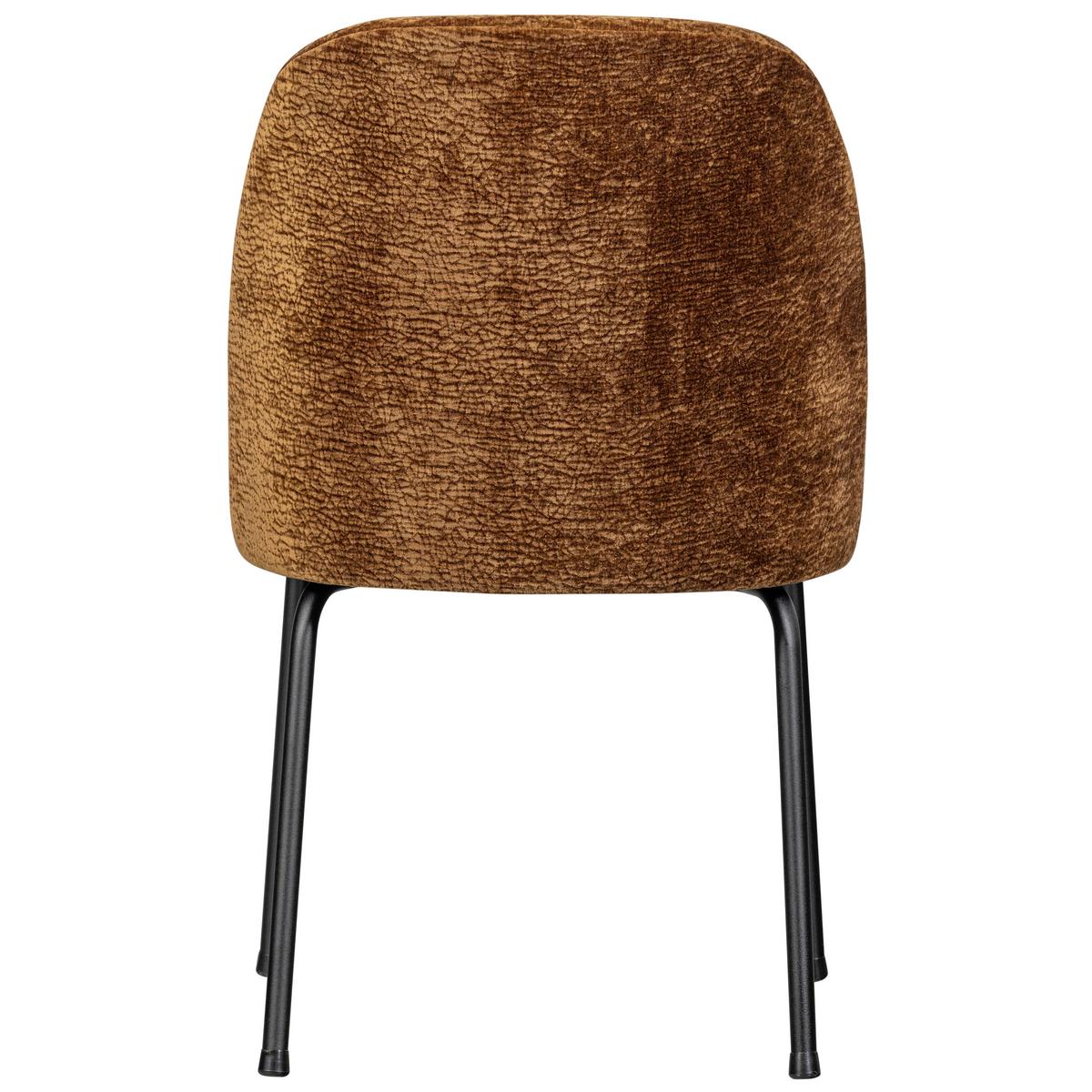 Stuhl-Set Vogue Braun B: 50cm - Schwarz/Braun, MODERN, Textil/Metall (50/83/57cm) - Livetastic