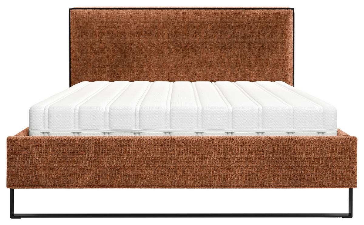 Polsterbett Winter Rostfarben Lf: 180x200 Cm - Rostfarben/Schwarz, MODERN, Holz/Holzwerkstoff (180/200cm) - MID.YOU