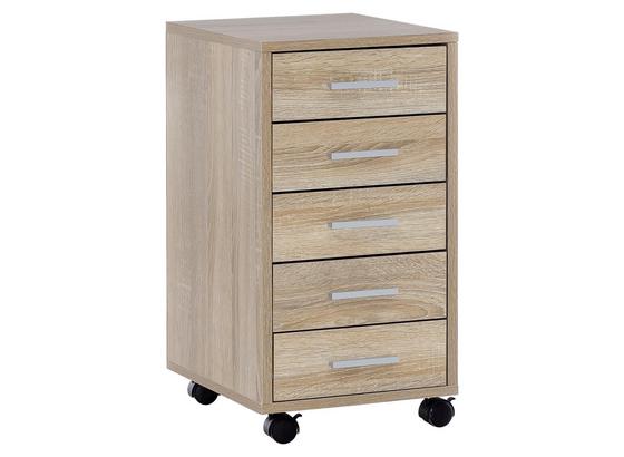 Rollcontainer Lisa B: 33 cm Eiche Dekor - Eichefarben, KONVENTIONELL, Holzwerkstoff/Kunststoff (33/63/38cm) - Livetastic Rollcontainer Lisa B: 33 cm Eiche Dekor - Eichefarben, KONVENTIONELL, Holzwerkstoff/Kunststoff (33/63/38cm) - Livetastic