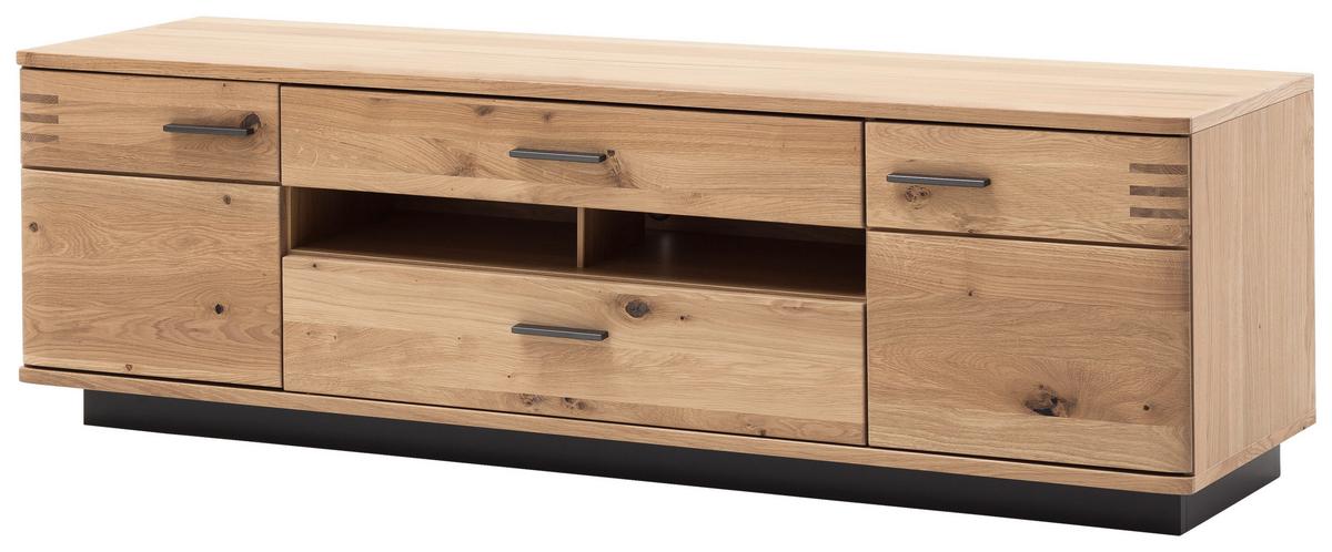 TV-Element Salvador B: 180 cm Eiche Dekor - Eichefarben/Schwarz, Design, Holz/Holzwerkstoff (180/56/50cm) - Livetastic