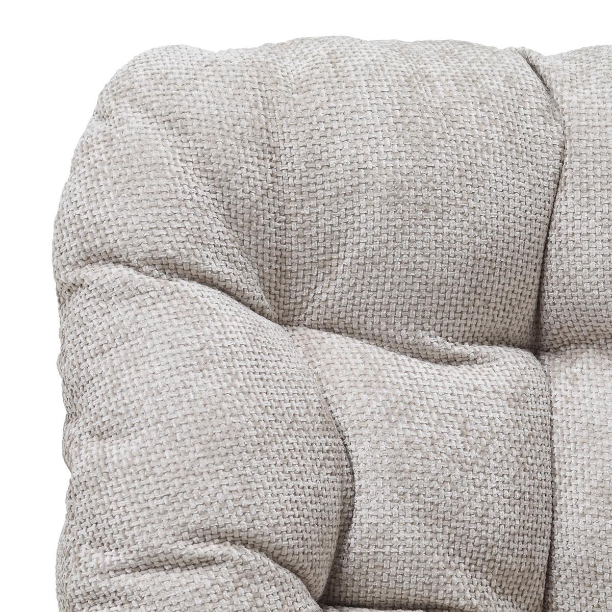 Houpací křeslo CLOUD, krémová žinylka, max. 140 kg - černá/krémová, Moderní, kov/dřevo (96/88/103cm) - Mömax