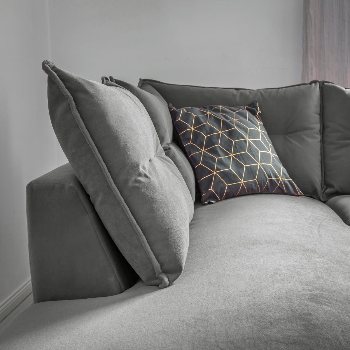 Wohnlandschaft mit Schlaffunktion Stylish Stan - Hellgrau/Schwarz, Basics, Textil (200/300/150cm) - MID.YOU