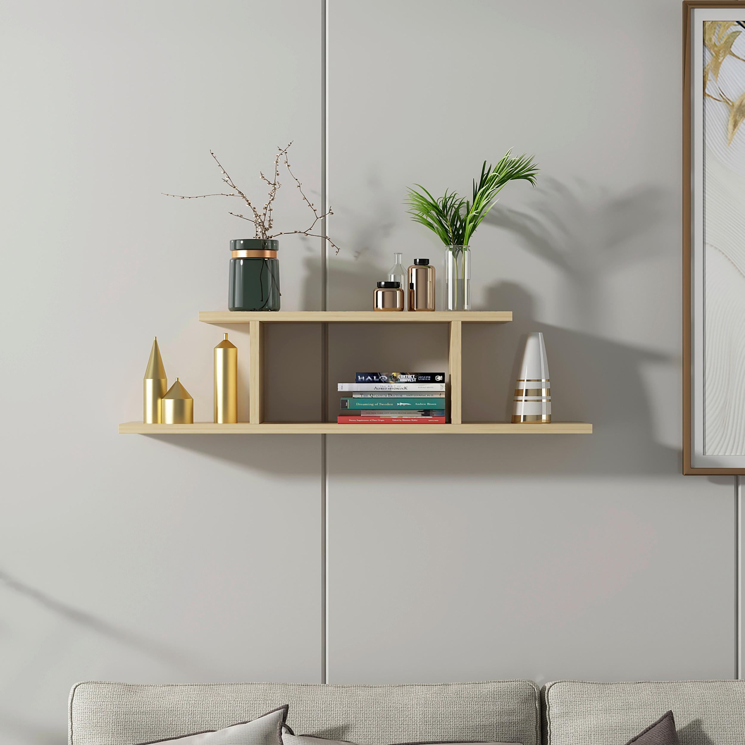 Wandregal Atlantic - Eichefarben, Design, Holzwerkstoff (90/23,2/19,6cm) - MID.YOU