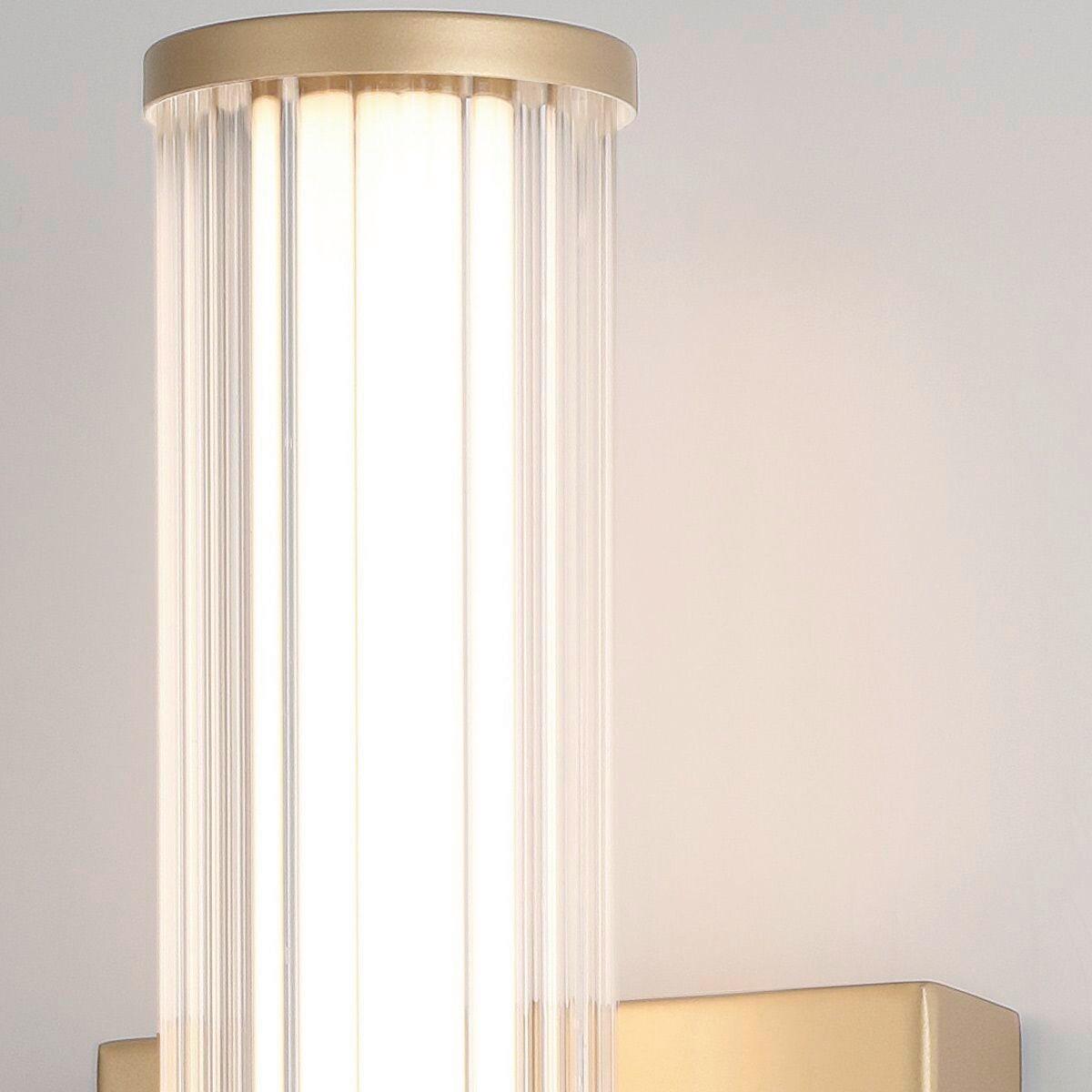 Led Falilámpa Qn-Fayton-S-Bg - aranyszínű, Konventionell, üveg/fém (35,5/9/10,1cm) - Elstead Lighting