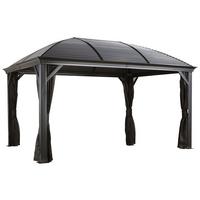 Pavillon Moreno 10x14 423x298 Cm Wetterfest Gartenpavillon - Anthrazit, Basics, Metall (423/283/298cm)