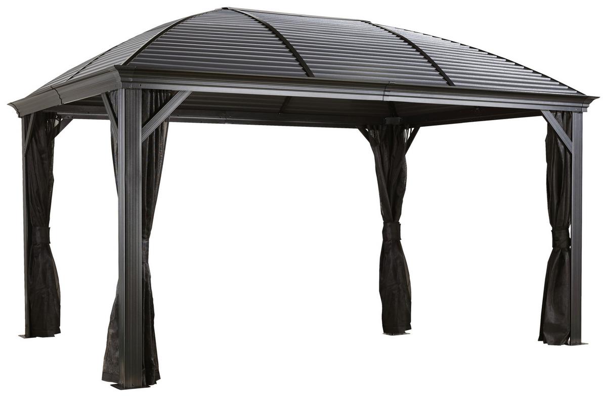 Pavillon Moreno 10x14 423x298 Cm Wetterfest Gartenpavillon - Anthrazit, Basics, Metall (423/283/298cm)