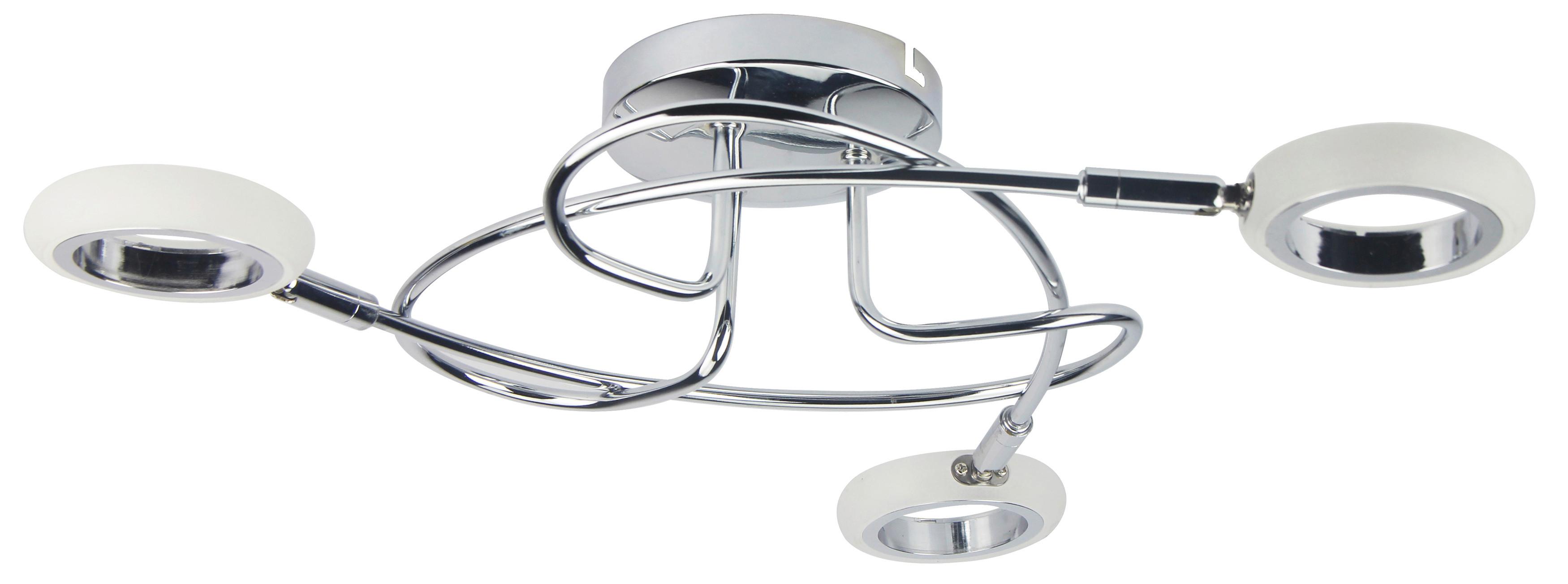 LED-DECKENLEUCHTE 98-65582 AURELION - Chromfarben, Design, Kunststoff/Metall (49/49/13cm)