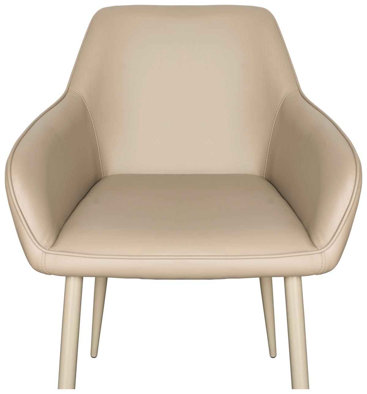 Armlehnstuhl Sevilla Khaki B: 56 cm - Khaki, MODERN, Textil/Metall (56/82/61cm) - Livetastic