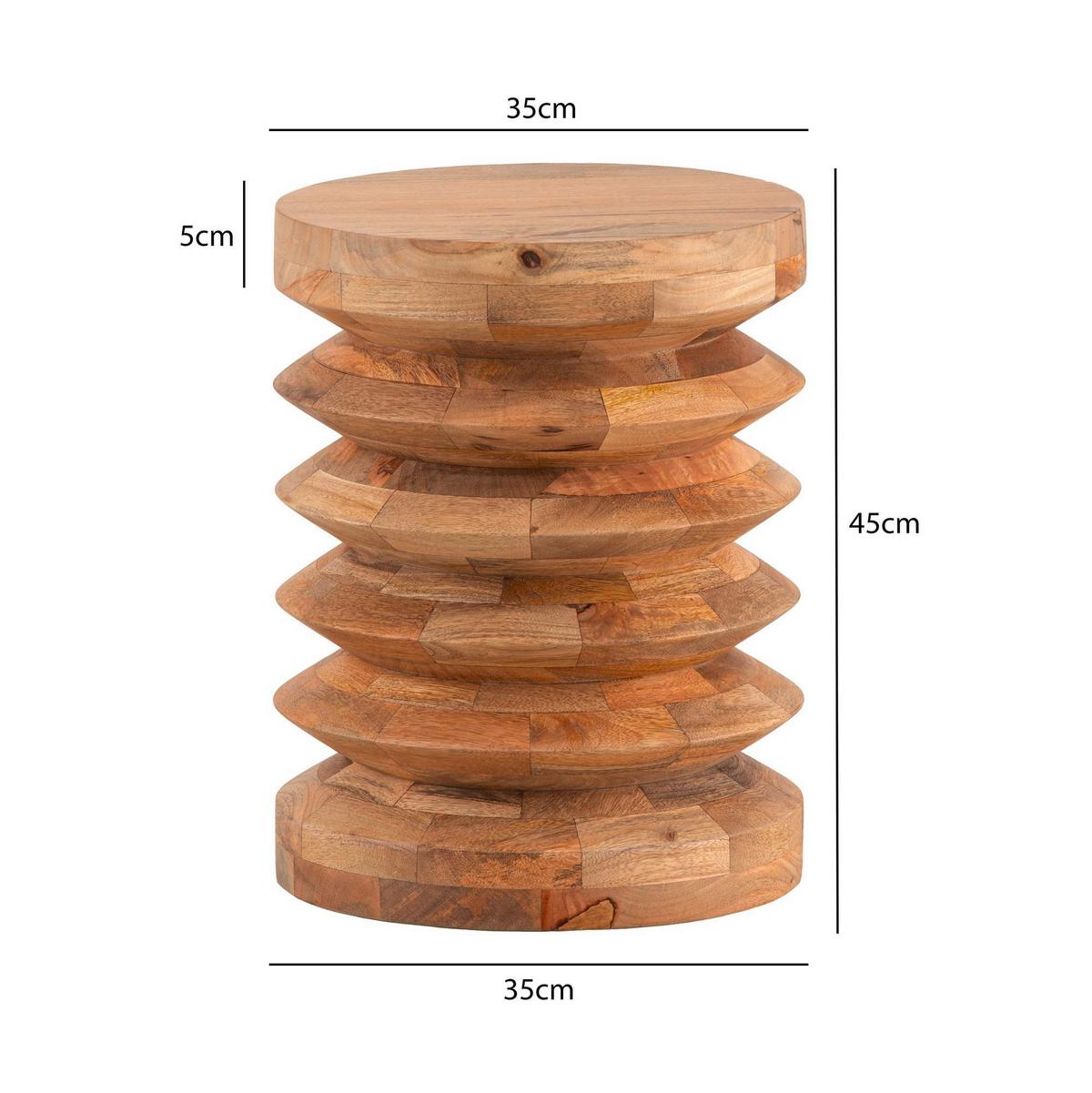 Beistelltisch Braun B: 35 Cm - Braun, Design, Holz (35/35/45cm) - Livetastic