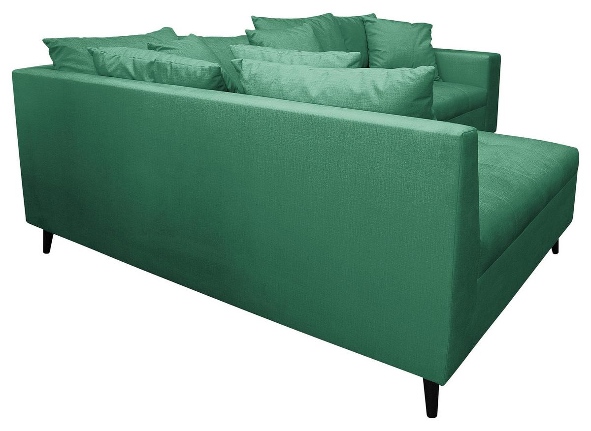 Ecksofa Pruno, Grün S: 174x247 Cm - Schwarz/Grün, Design, Textil (174/247cm) - MID.YOU