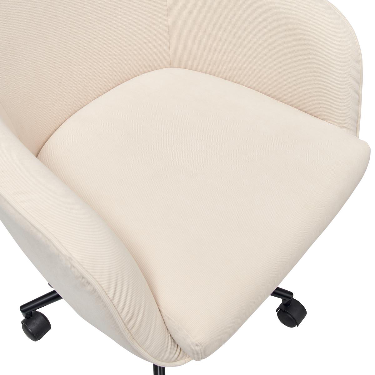Drehstuhl Columbus - Beige/Schwarz, LIFESTYLE, Kunststoff/Textil (63/93-98/71cm) - Livetastic