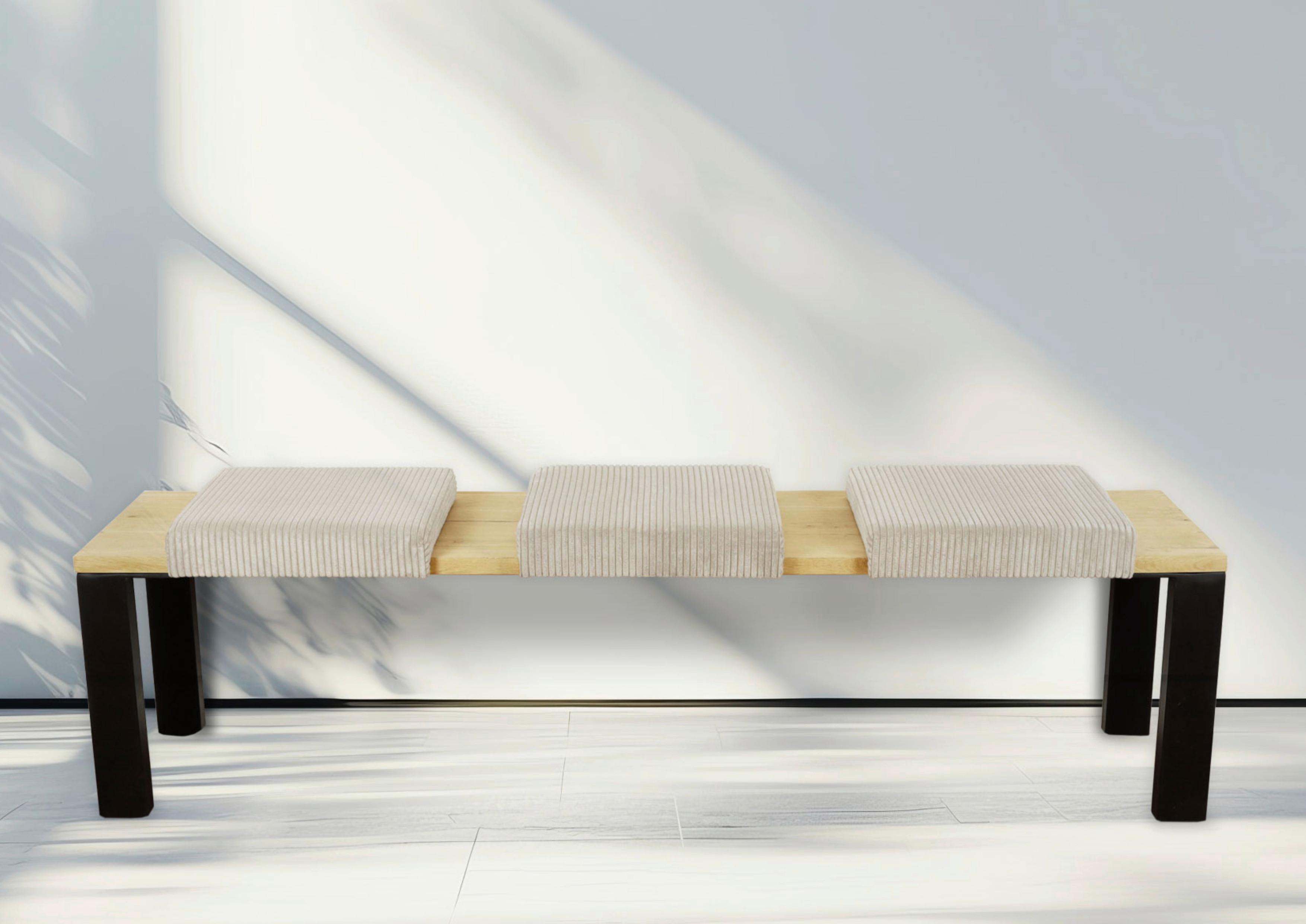 Bankkissen 2-Tlg. Set Cord, Beige, LxB: 40x35/38 cm - Beige, Basics, Textil (40/35/38/5/8cm)