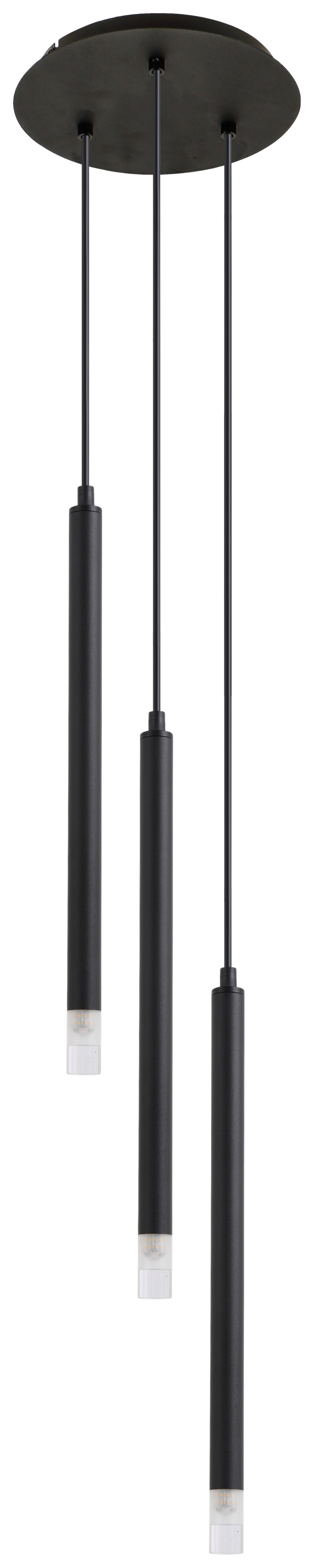 ZÁVESNÉ SVIETIDLO SIMPL - číra/čierna, Modern, kov/plast (24/120cm) - Mömax