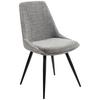 Esszimmerstuhl Corinna Grau Gepolstert - Hellgrau/Schwarz, MODERN, Holz/Textil (49/88/59cm) - MID.YOU