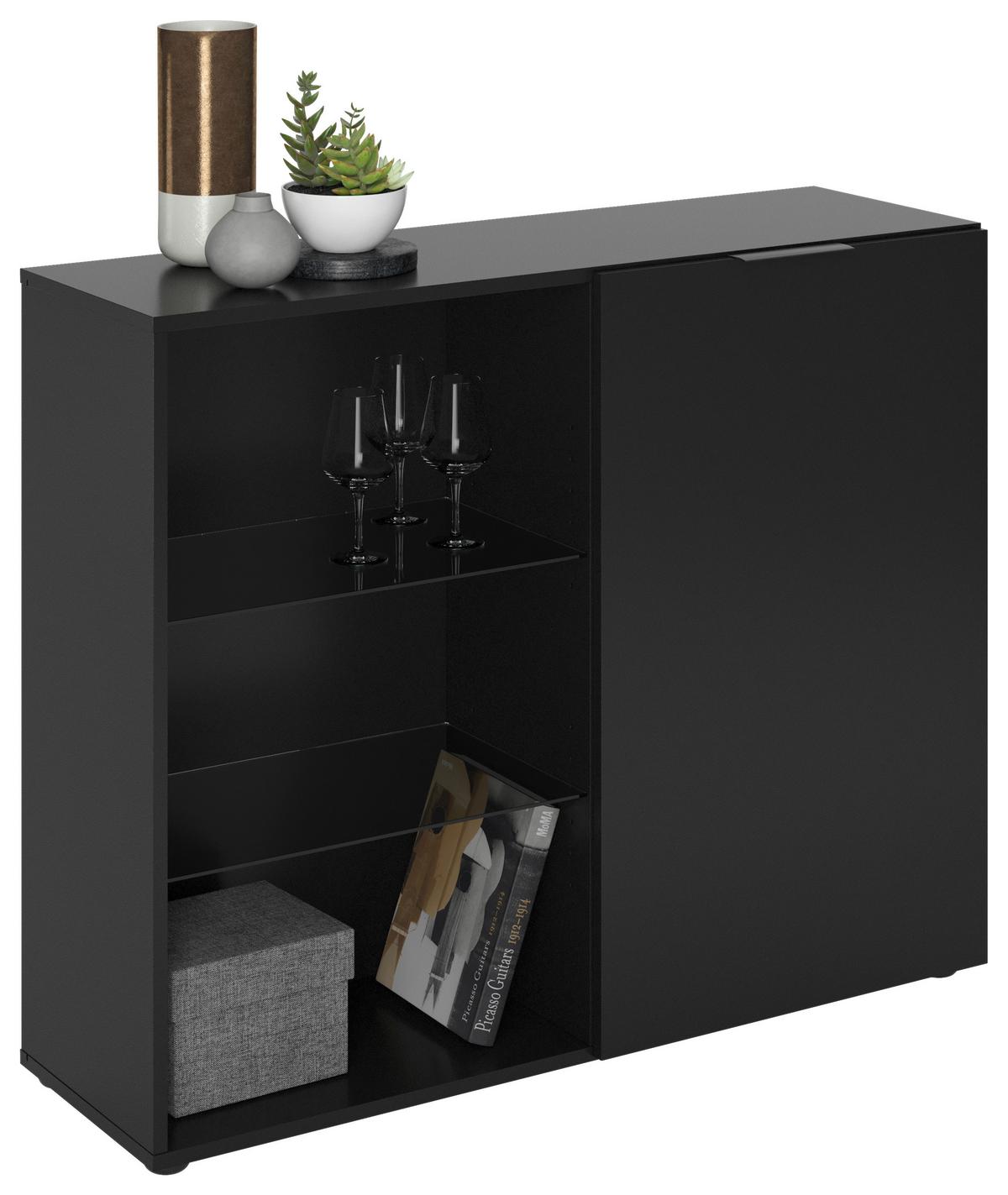 KOMODA DARK 3 - černá, Moderní (100/81/32cm) - Mömax