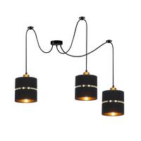 Pendelleuchte 33-17772 Assam - Goldfarben/Schwarz, KONVENTIONELL, Kunststoff/Metall (120/120/100cm)