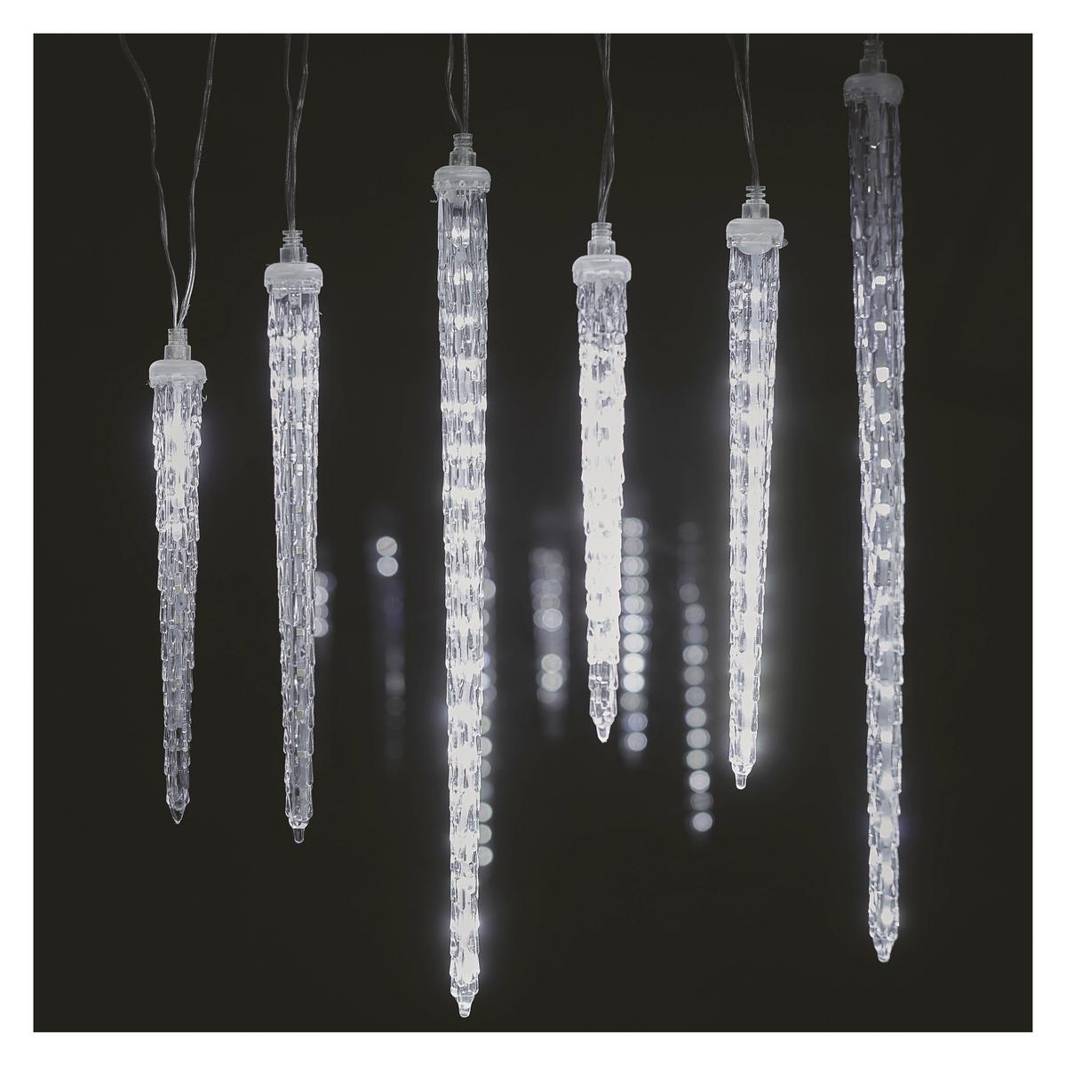 DEKORAČNÉ LED SVIETIDLO ICICLE 160LED - priehľadné, Design, kov/plast