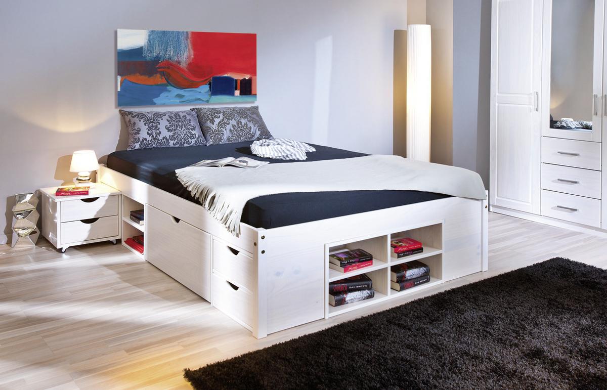 Tárolós Ágy Till 180/200 Cm - fehér, Konventionell (180/200cm) - MID.YOU