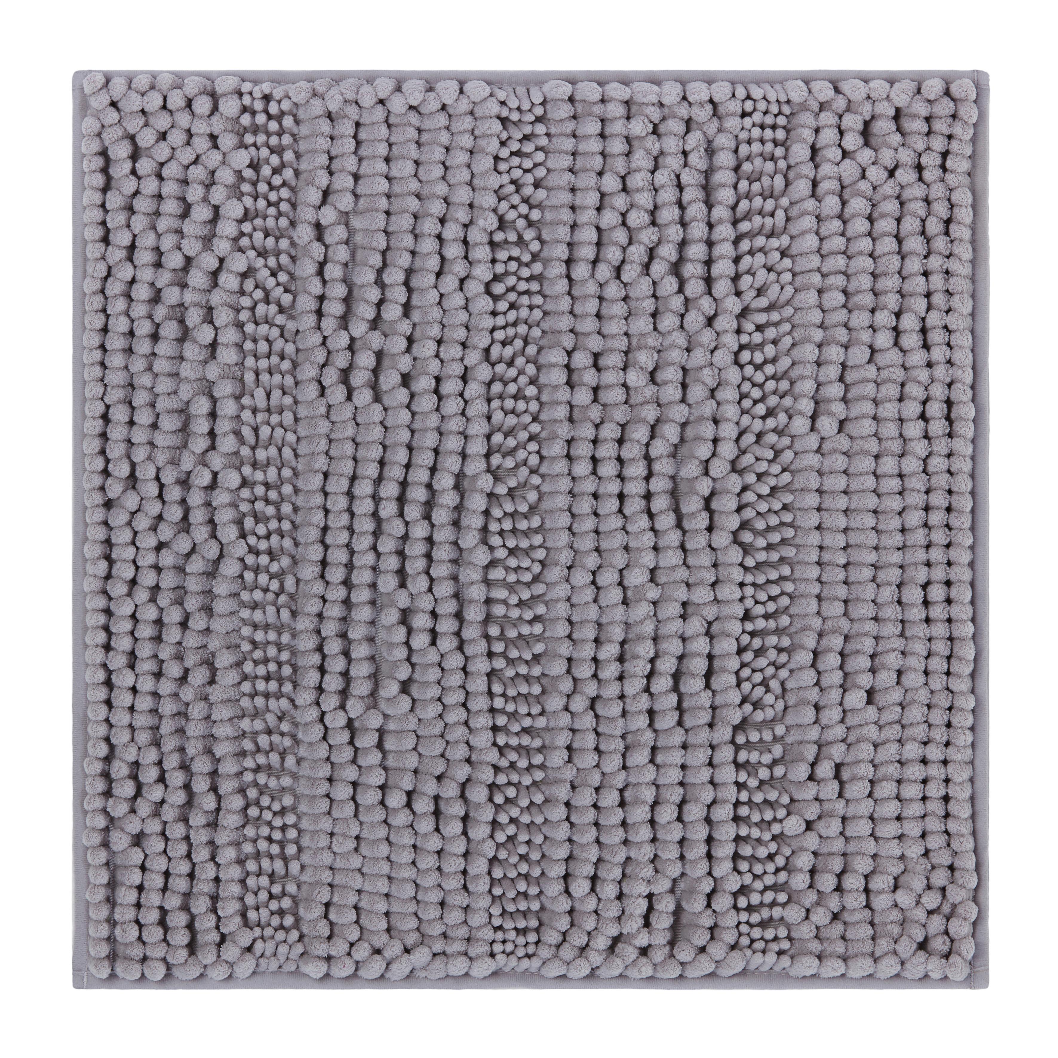 Kúpeľňová predložka Uwe, 50/50cm, sivá - sivá, textil (50/50cm) - Modern Living