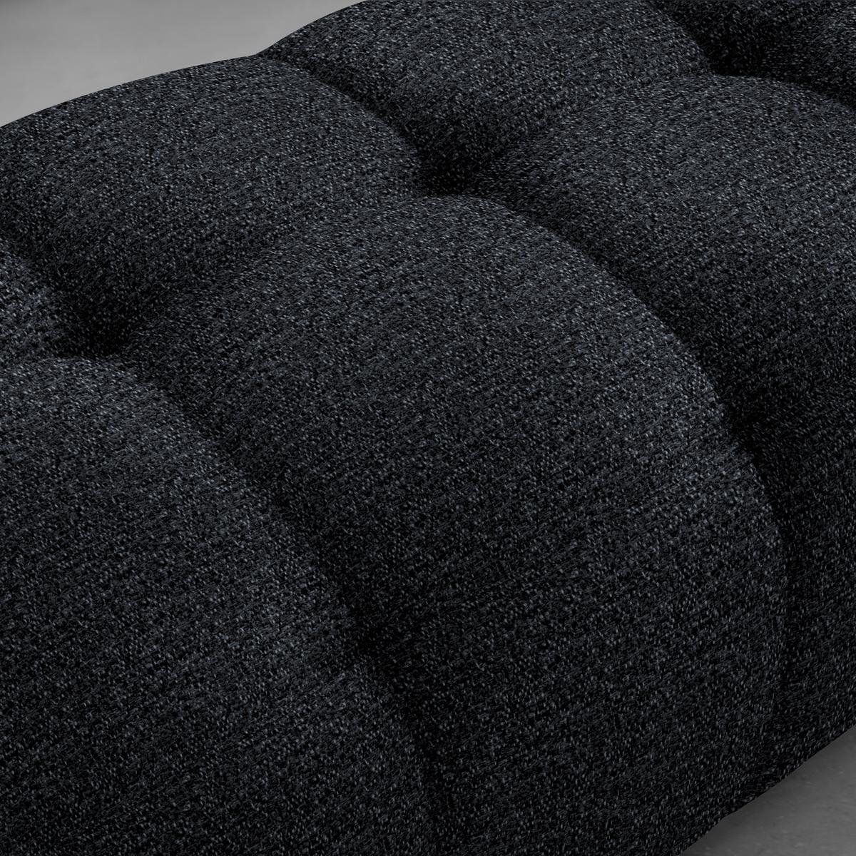 Taburet SOFI, tmavě šedá - černá/tmavě šedá, Moderní, textil (128/48/70cm) - Premium Living