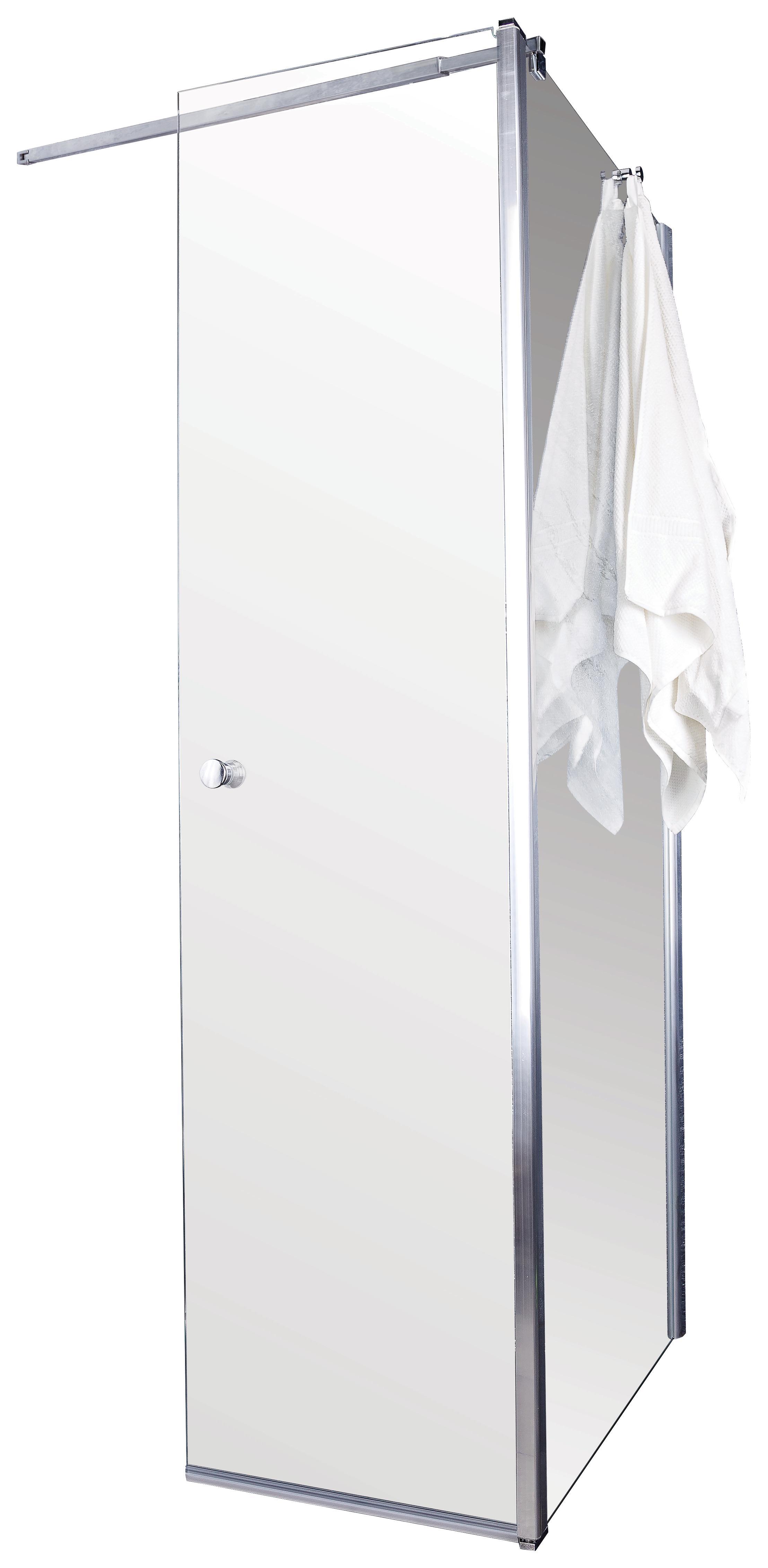 Glas Flügeltür mit Seitenwand Sanoflex Grande 51,4cm/ 147cm - MODERN, Glas (147-147/195cm)