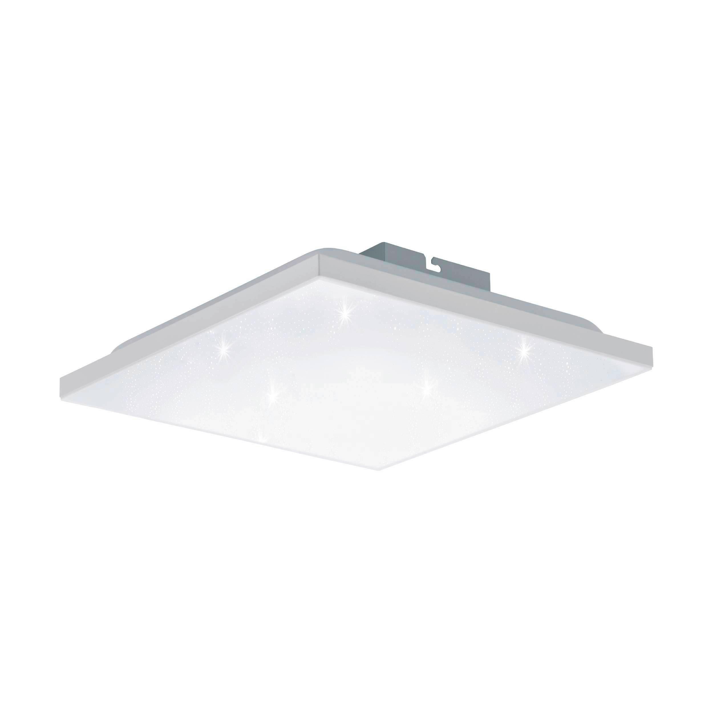 LED-Deckenleuchte Calemar-S L: 28,7 cm, mit Kristalleffekt - Weiß, Basics, Kunststoff/Metall (28,7/28,7/6,2cm)