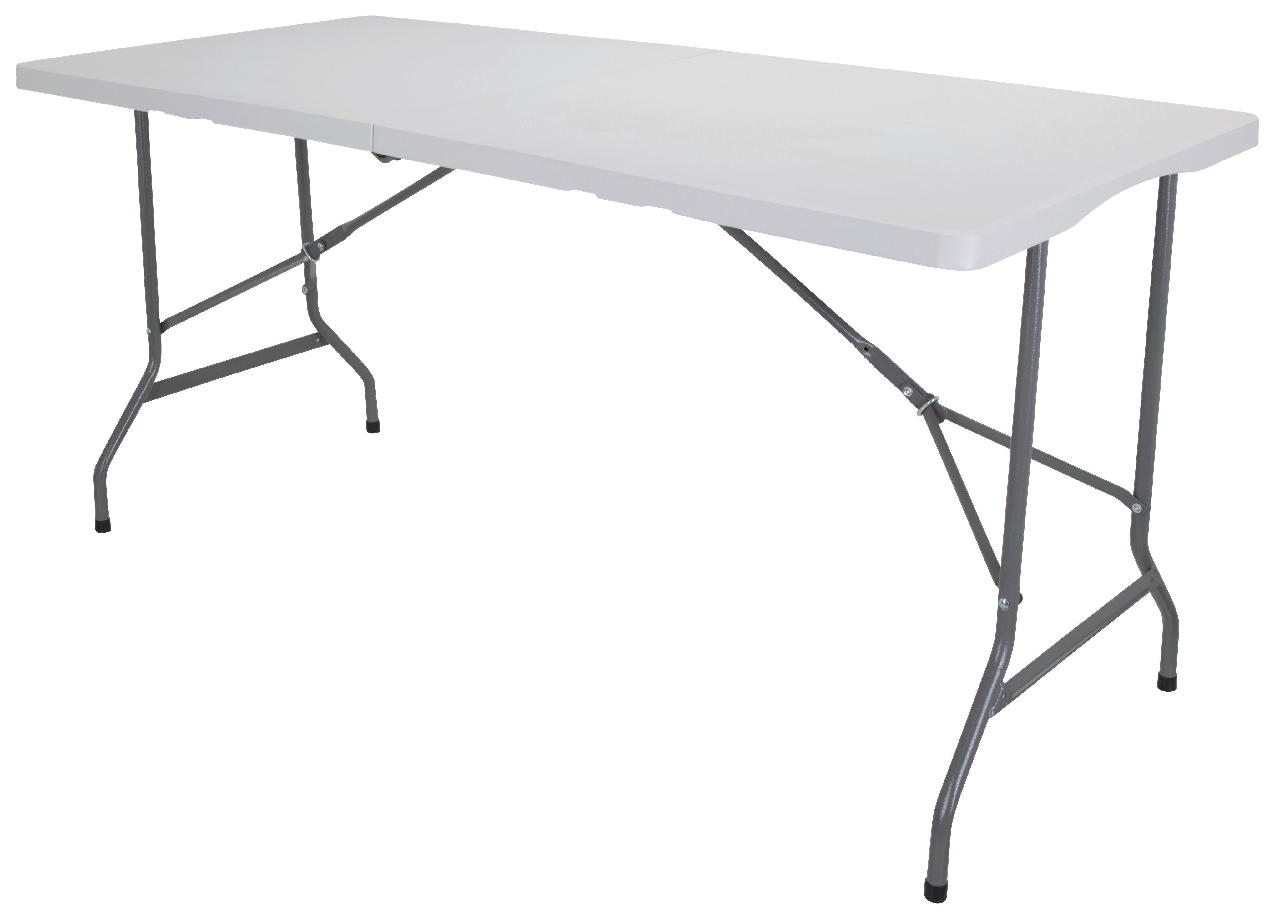 Schreibtisch Easy Up Multi Ii Weiß - Silberfarben/Weiß, MODERN, Kunststoff/Metall (70/152/74cm) - MID.YOU