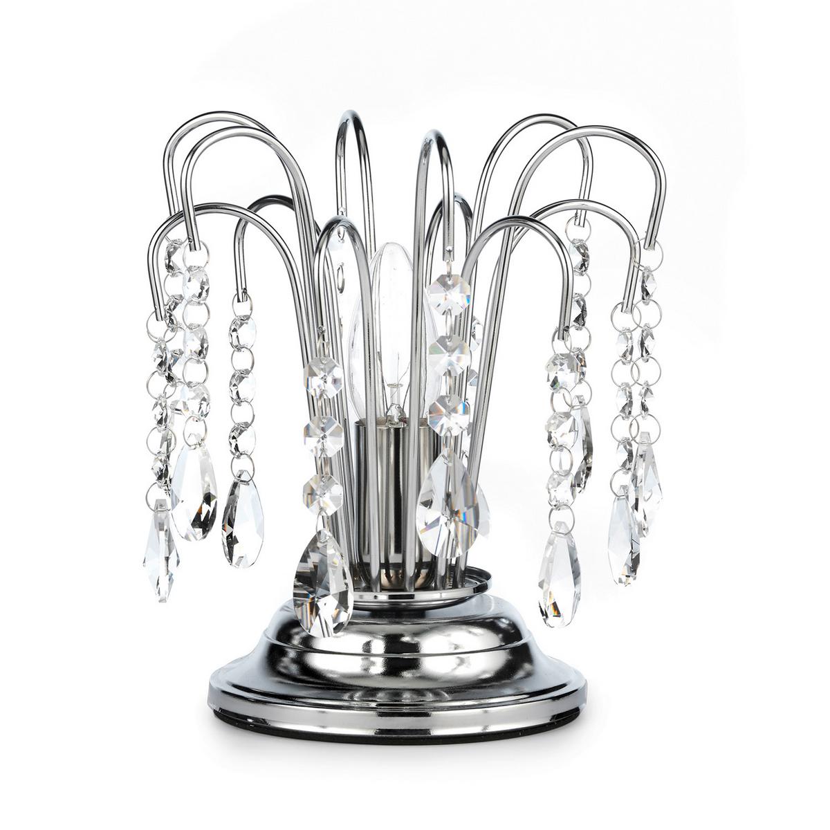 Kristall-tischleuchte 4698/l - Chromfarben, KONVENTIONELL, Glas/Metall (16/23cm)