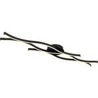 Stropní LED svítidlo Relo - černá/opál, Moderní, kov/plast (107,6/18/6cm) - Mömax